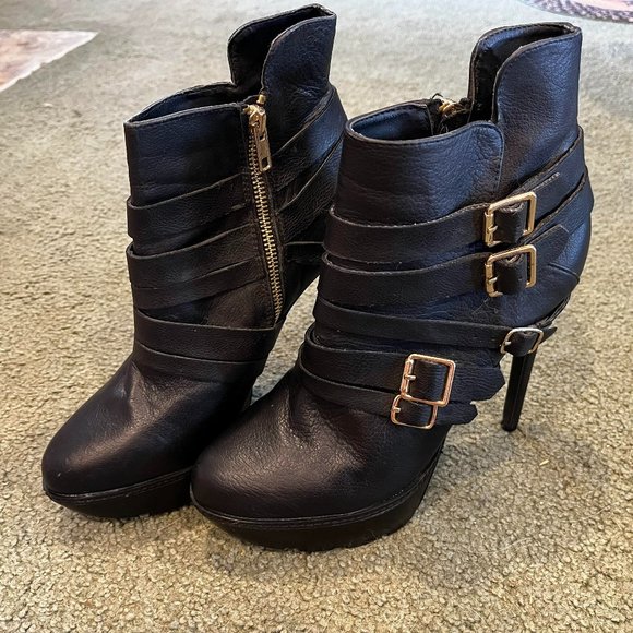 Steve Madden Shoes - Steve Madden Akademi Black Boots Size 8m